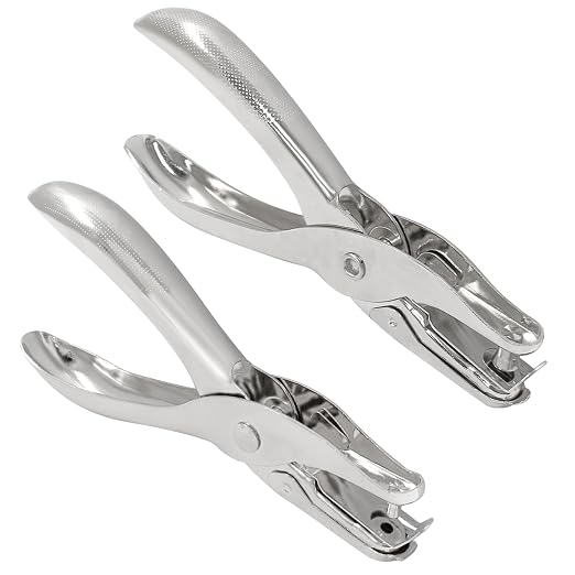 2Pcs Small Mini Metal Hole Punchers, 1/8” & 1/4” Tiny Circle Shaped Hole by Rierdge