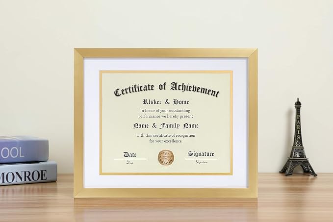 ELSKER&HOME 8.5 x 11 Certificate Frame Gold - Image 6