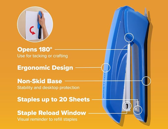 Bostitch Office Ascend 3 in 1 Stapler Value Pack, 20 Sheet Capacity, Includes - Image 4