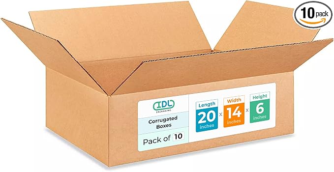 Large Shipping & Moving Boxes 20x14x6 inches by IDLPackaging