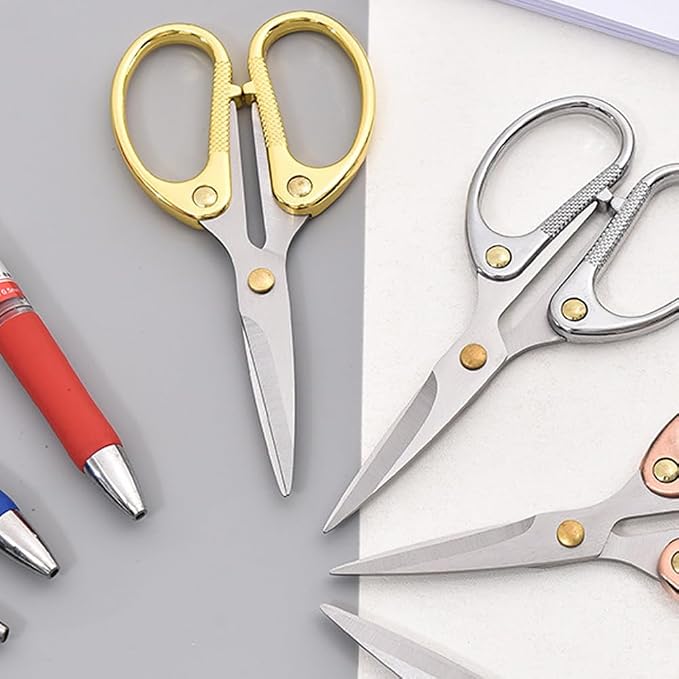4.5" All Stainless Steel Office Scissors, Ultra Sharp Blade Shears, Sturdy - Image 3