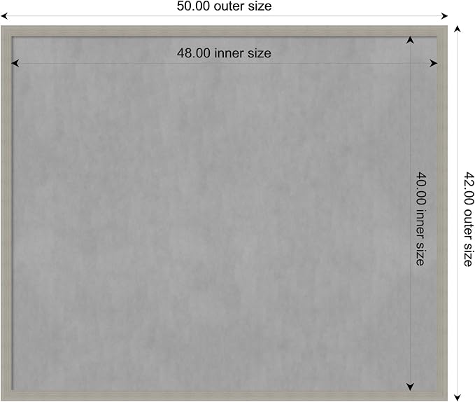 Amanti Art Grey Framed Magnetic Board 42x50 Oversize Vision Board - Image 4