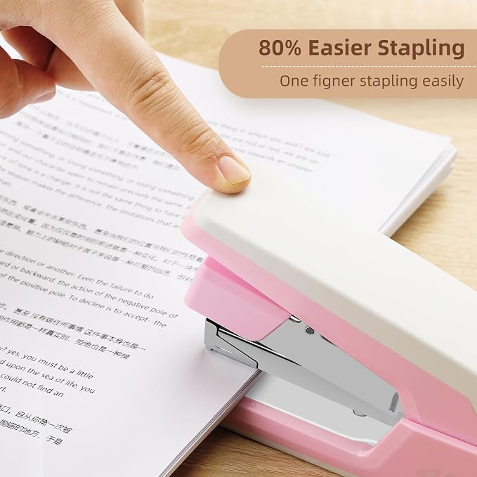 Deli Effortless Desktop Stapler, Heavy Duty Stapler, 40-50 Sheet Capacity - Image 2