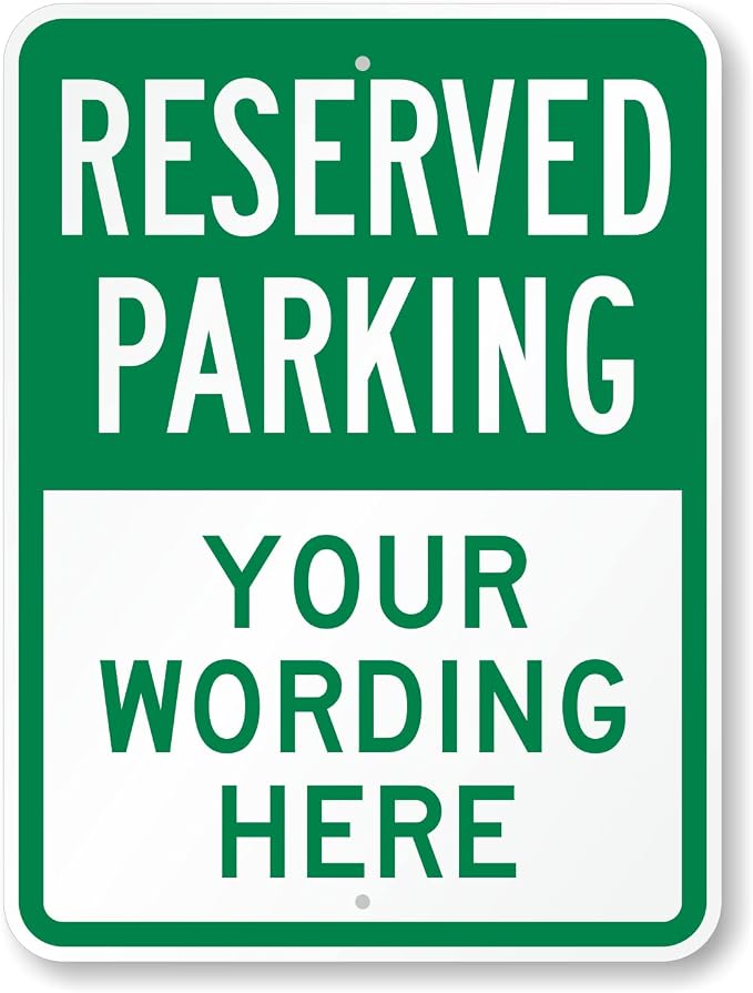 SmartSign 24 x 18 inch Custom “Reserved Parking” Metal Sign by SmartSign