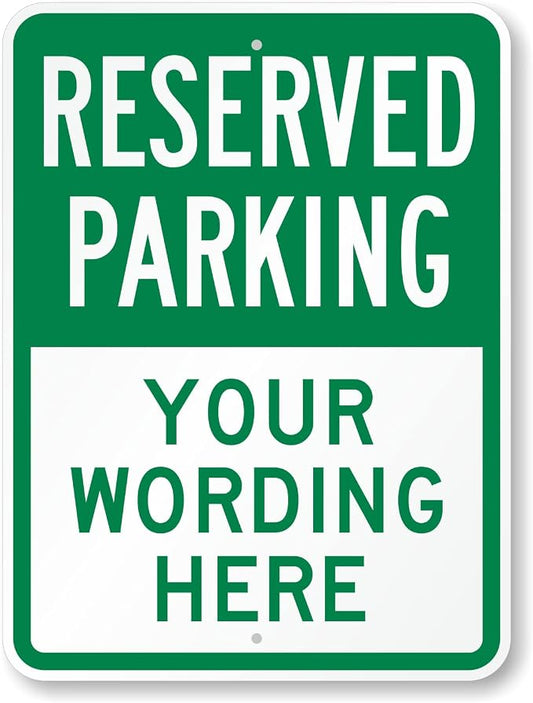 SmartSign 24 x 18 inch Custom “Reserved Parking” Metal Sign by SmartSign