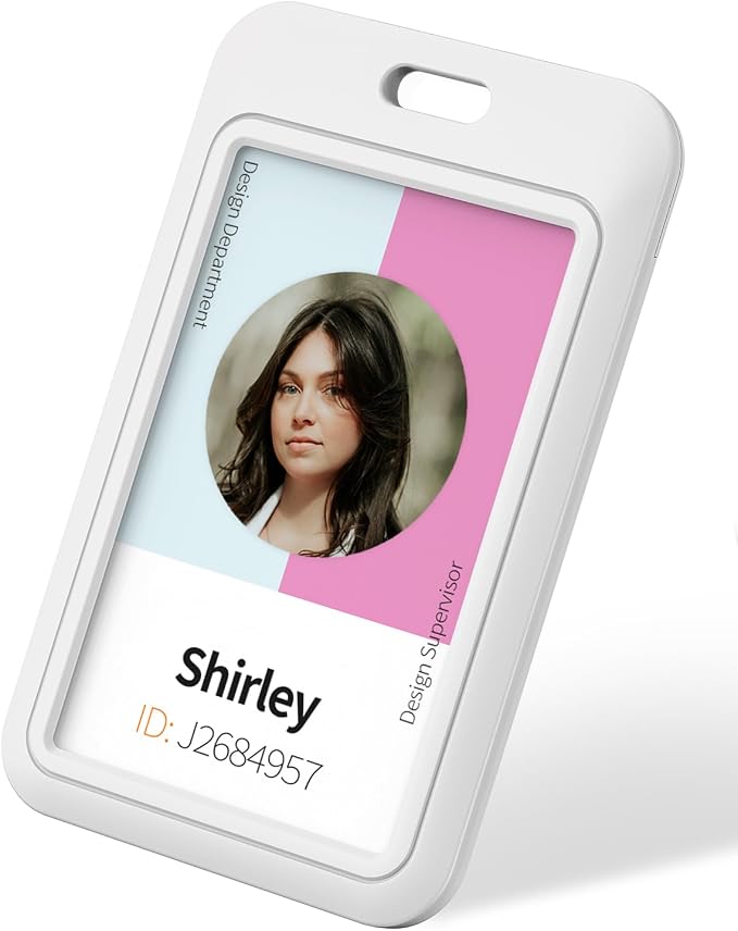 Uniclife 3 Pack Sliding ID Badge Holder Vertical Hard Plastic Case by UnicLife