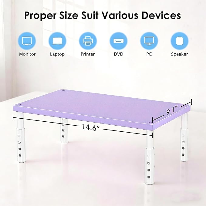 OPNICE Desk Organizers and Accessories, Adjustable Computer Monitor Stand Riser - Image 4