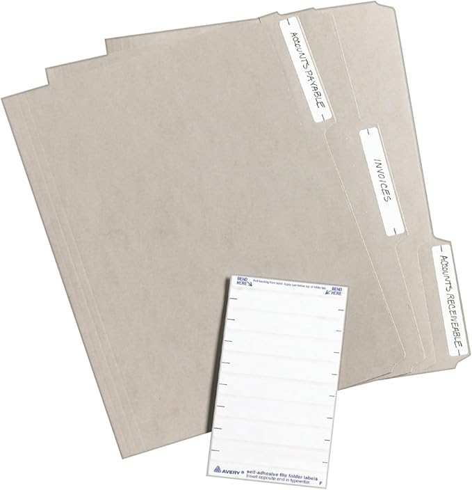 Avery File Folder Labels on 4" x 6" Sheets, Permanent Adhesive, 2/3" x 3-7/16" - Image 4
