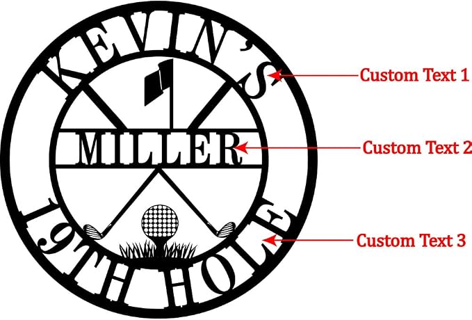 Personalized Golf Sign Custom Golf Name Sign Golf Wall Decor Golf Gifts - Image 3