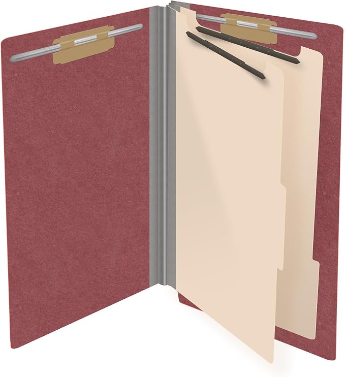 Ecom Folders End Tab Pressboard Classification Folders | Legal Size 25 Pt Stock - Image 4