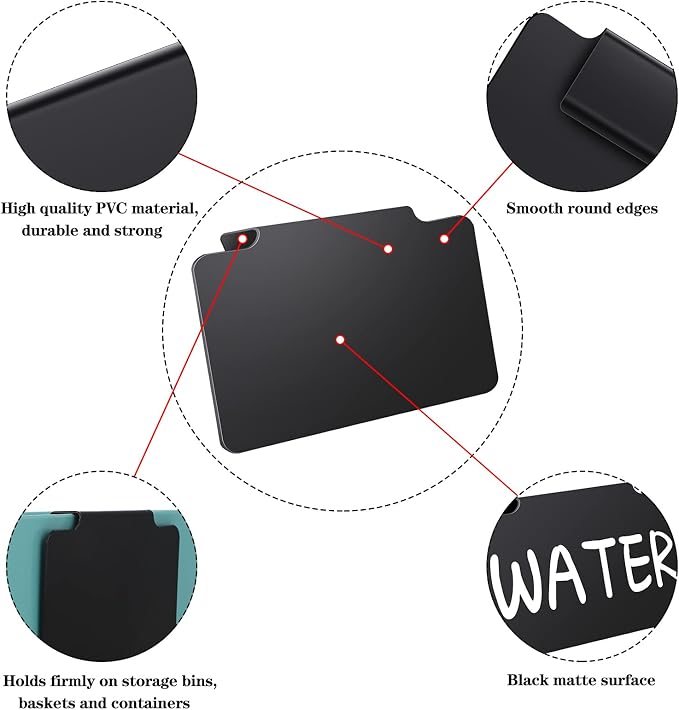 9 Pcs Plastic Basket Bin Label Clip on Removable Basket Label Clip - Image 3