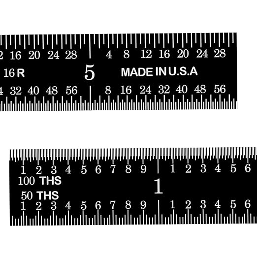 PEC Tools Stainless Steel Ruler Set, High-Contrast Machinist Ruler - Image 2