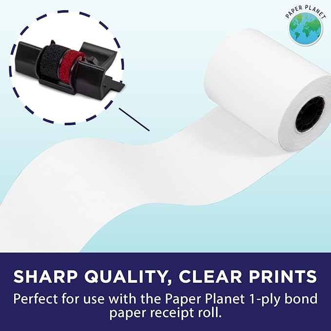 Red and Black Printing Calculator Ribbons Compatible with IR40T by Paper Planet | Replacement Adding Machine Ink Ribbon Compatible with Select Canon, Casio, Sharp, and Victor IR40T | 5 Pack-DeskLoop Office