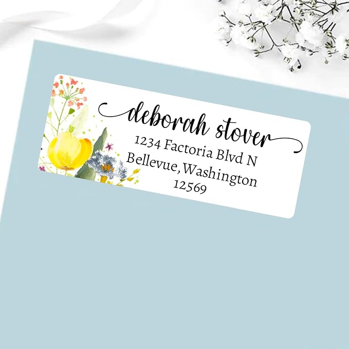 LINMAGCO Personalized Return Address Labels Gold 500 Pcs Mail Labels - Image 8