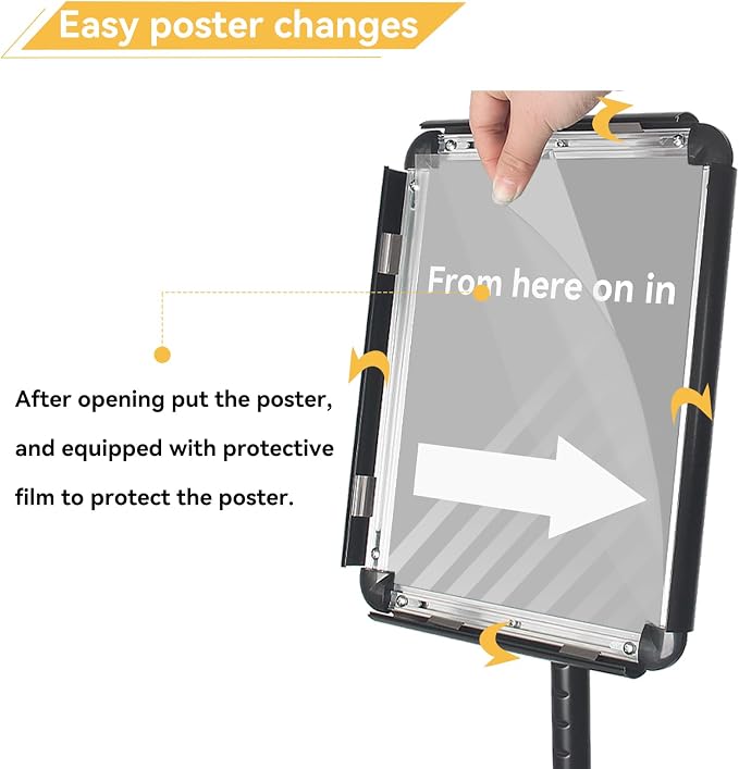 HUAZI Adjustable Sign Holder Stand 4PACK Floor Sign Holder - Image 5