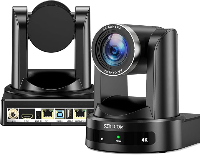 4K PTZ Camera with 20X Optical Zoom & AI Auto Tracking, HDMI/SDI/USB3.0/RJ45 Multi-Interface for Live Streaming, Video Conference & Church Events, vMix/Zoom/OBS Compatible-DeskLoop Office