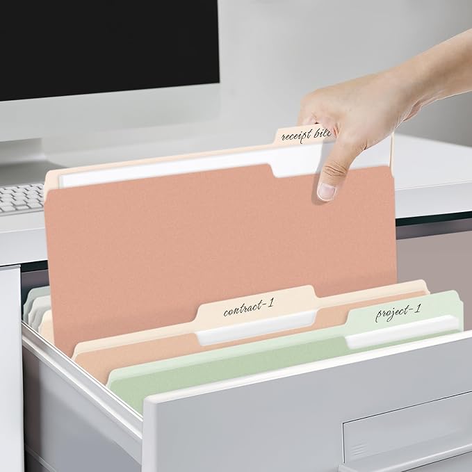 SUNEE File Folders, 18 Pack Manilla Folders 8.5 x 11, Colored Folder Office - Image 7
