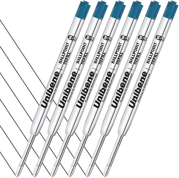 Unibene Parker Compatible Ballpoint Refills 12 Pack, 1.0mm Medium Point-Blue - Image 6