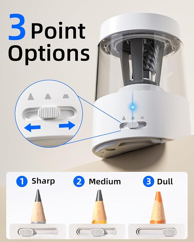 ZMOL Electric Rechargeable Pencil Sharpener, Automatic Pencil Sharpeners Kids - Image 3