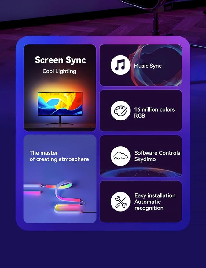 Monitor LED Backlights for PC/Mac, LED Strip Lights that Sync - Image 5