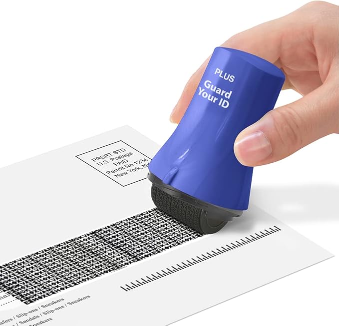 Wide Advanced Security Roller by Guard Your ID for Fast and Easy Privacy Protection, As Seen on TV (3-Pack, Blue)