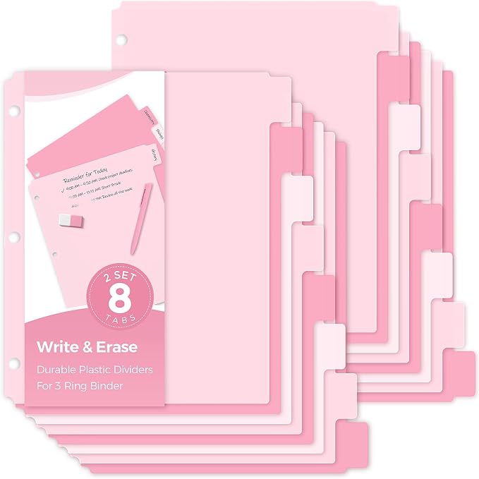 SKYDUE Binder Dividers with Tabs by SKYDUE