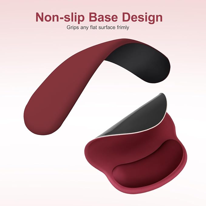 MOSISO Wrist Rest Support for Mouse Pad&Keyboard Set, Circle Curved Ergonomic - Image 4