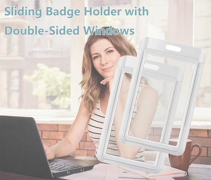 15 Pack Sliding ID Badge Holder - Image 4