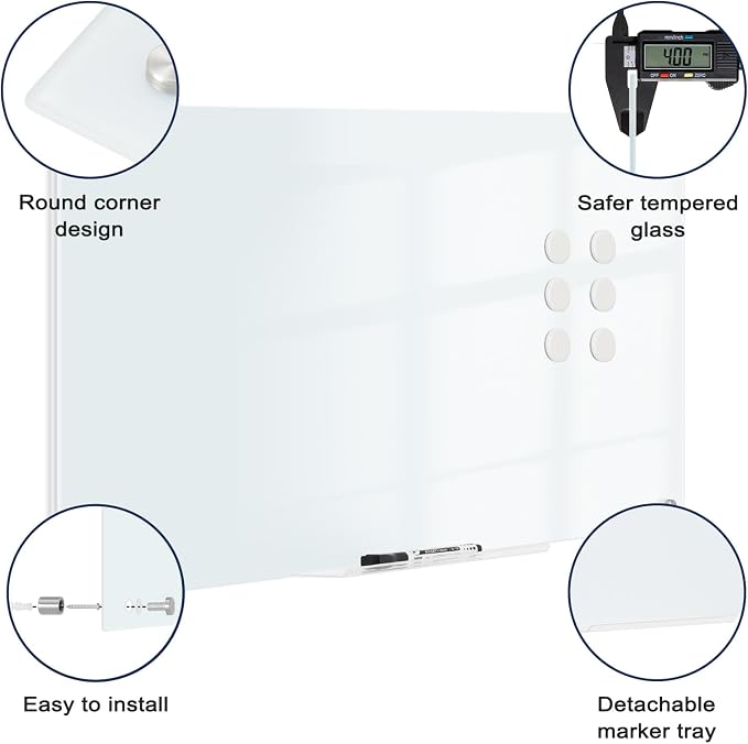 Magnetic Glass Whiteboard, Classroom - Image 3