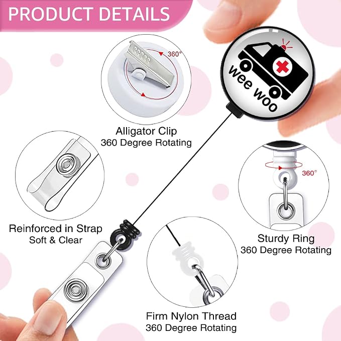 Wee Woo Badge Reel Retractable - Image 3
