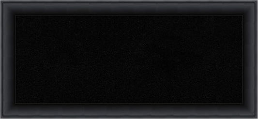 Amanti Art Black Cork Board for Wall, 15x33 Vision Board with Black Wood Frame, Medium Corkboard Office Decor for Home Organization, Modern Corkboard Pinboard to Display Items for Home Organization-DeskLoop Office