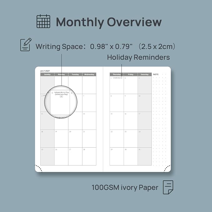 POPRUN Pocket Calendar 2027, Jan 2027 - Image 3