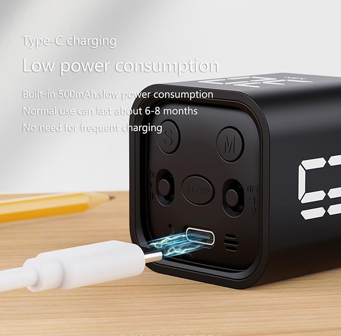 Digital Cube Pomodoro Timer Desk Rechargeable Productivity Timer 5/10/30/60min - Image 3