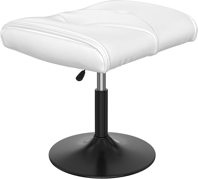 VECELO Foot Rest Under Desk Ottoman, PU Height Adjustable Footrest by VECELO