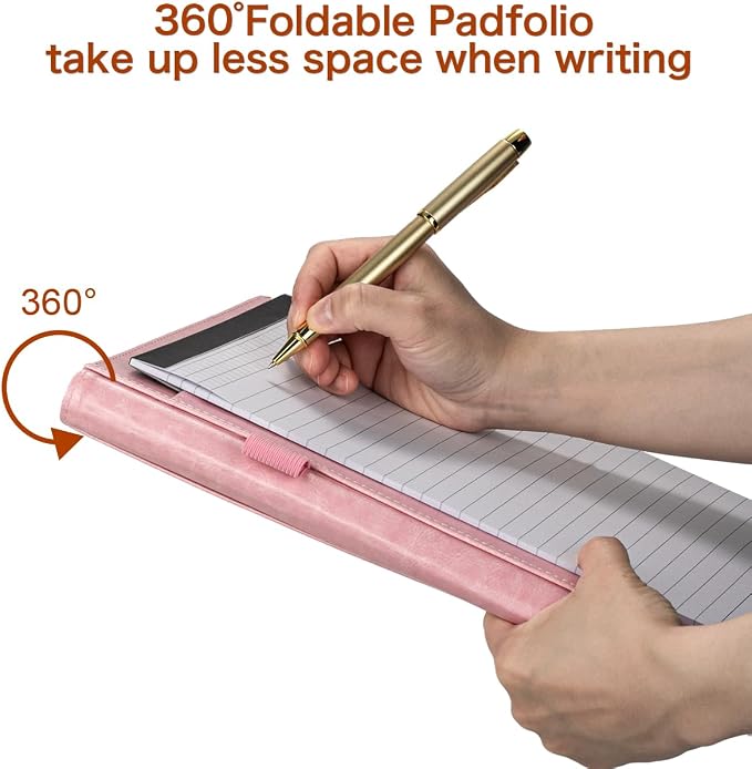 Padfolio Portfolio Binder, Faux Leather Folder, Resume Interview Legal Document - Image 5