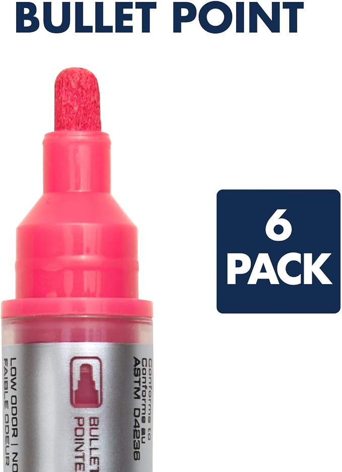 Quartet Dry Erase Markers, Glass Whiteboard Markers, Bullet Tip, 6 Pack - Image 4