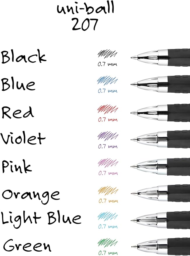 Uni-Ball 207 Retractable Gel Pens, Medium Point - Image 5