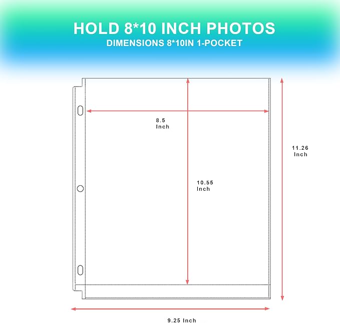 Aegero 100 Pack 8 x 10 Photo Sleeves - Image 2