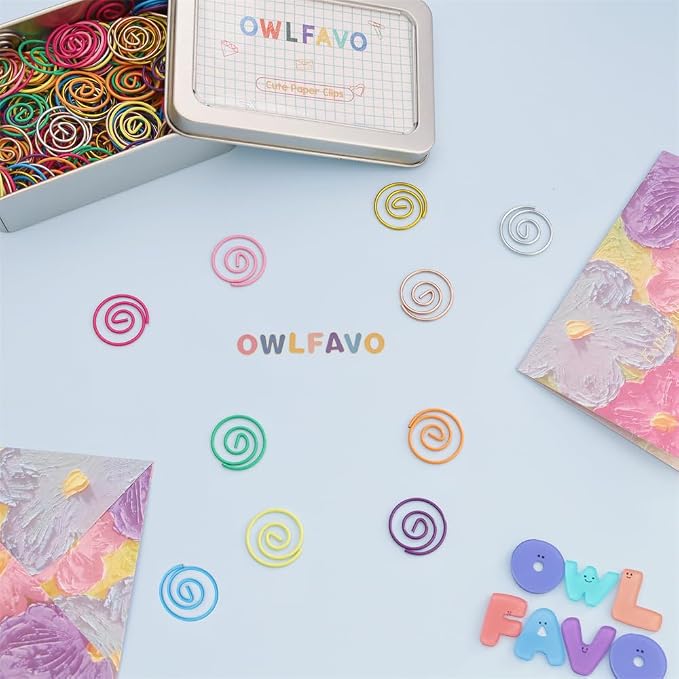 OWLFAVO 132pcs Small Circle Shape Paper Clips - Image 5