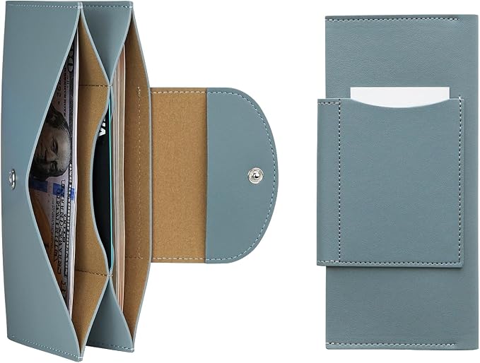 carrotez All-in-One Long Bifold 2-Tier PU Leather Wallet by Carrotez