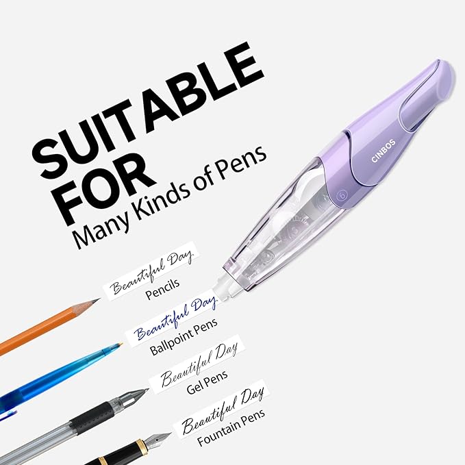 Refillable Retractable White Correction Tape, White Smooth Pull Out Correction Tape with 2 Extra Refills, Cute Correction Tape for Office Supplies, 4 PCS (CS-26)
