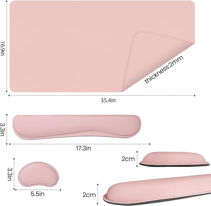 Desk Pad Mat Set, 3-in-1 Large Mouse Pads - Image 7
