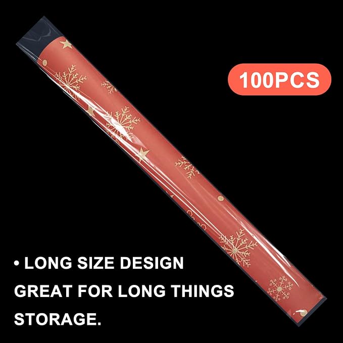 100pcs 40x4 Inch Clear Poly Bags, 2 Mil Thick Poster Sleeves - Image 3