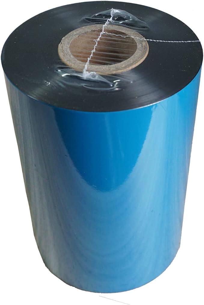 4.33'' x 1476' Premium Resin Enhanced Wax Ribbon, 110mm x 450m Black Thermal Transfer Ribbon, Barcode Thermal Label Printer Ribbon, CSO-Ink Outside, 1'' Core for Zebra, TSC, GoDex, Citizen (1 Roll)-DeskLoop Office