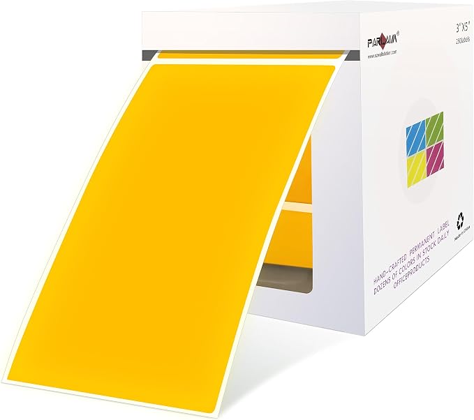 PARLAIM 3 x 5 inch Rectangle Sticker Labels Adhesive Color Code Stickers by PARLAIM