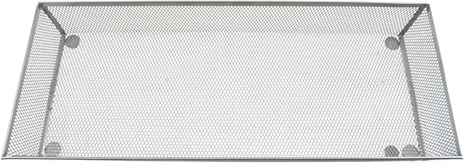 HAHIYO Stackable Mesh Tray Cup 15 x 6 x 2 inches Sturdy Container for Desk Drawer Organizer Collection for Home Office School kitchen Soft Foam Feet No Sharp Edges 1 Pack Silver-DeskLoop Office