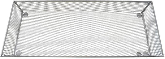 HAHIYO Stackable Mesh Tray Cup 15 x 6 x 2 inches Sturdy Container for Desk Drawer Organizer Collection for Home Office School kitchen Soft Foam Feet No Sharp Edges 1 Pack Silver-DeskLoop Office