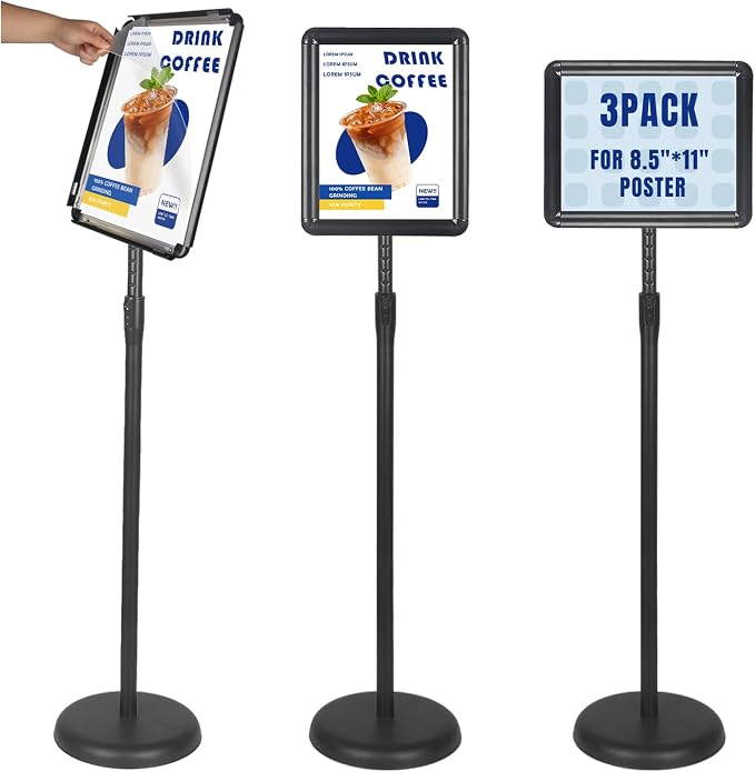 HUAZI 3PACK Sign Stand Holder Floor Sign Holder by HUAZI