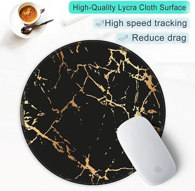 ITNRSIIET Round Mouse Pad with Stitched Edge Premium-Textured Waterproof - Image 6