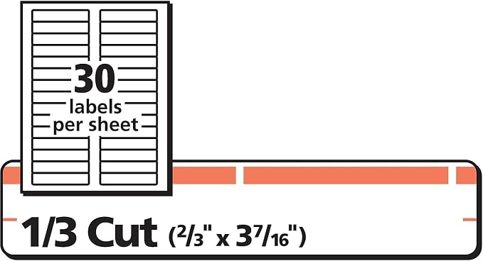 Avery TrueBlock File Folder Labels, 2/3" x 3-7/16", 750 Printable Labels - Image 3